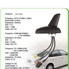 China De zwarte AM Antenne van GPS van de FMauto met 0.3M Sticker, de Mannelijke Schakelaar van SMA leverancier