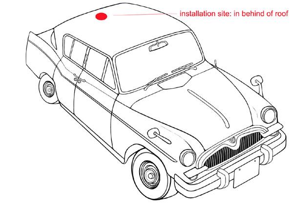 Het aangepaste Dak zet Proefautoantenne, Automatische Auto Lucht Multikleur op