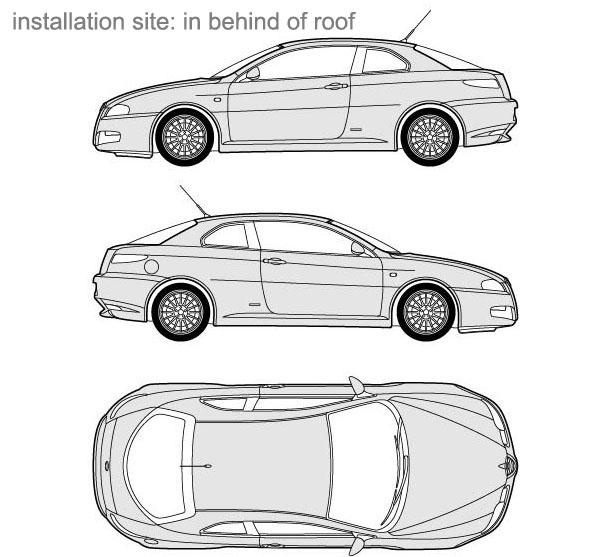 Het elektronische van de de Antenne Zwarte Mast van de Autoradio Geschikte Golf Peugeot Mazda